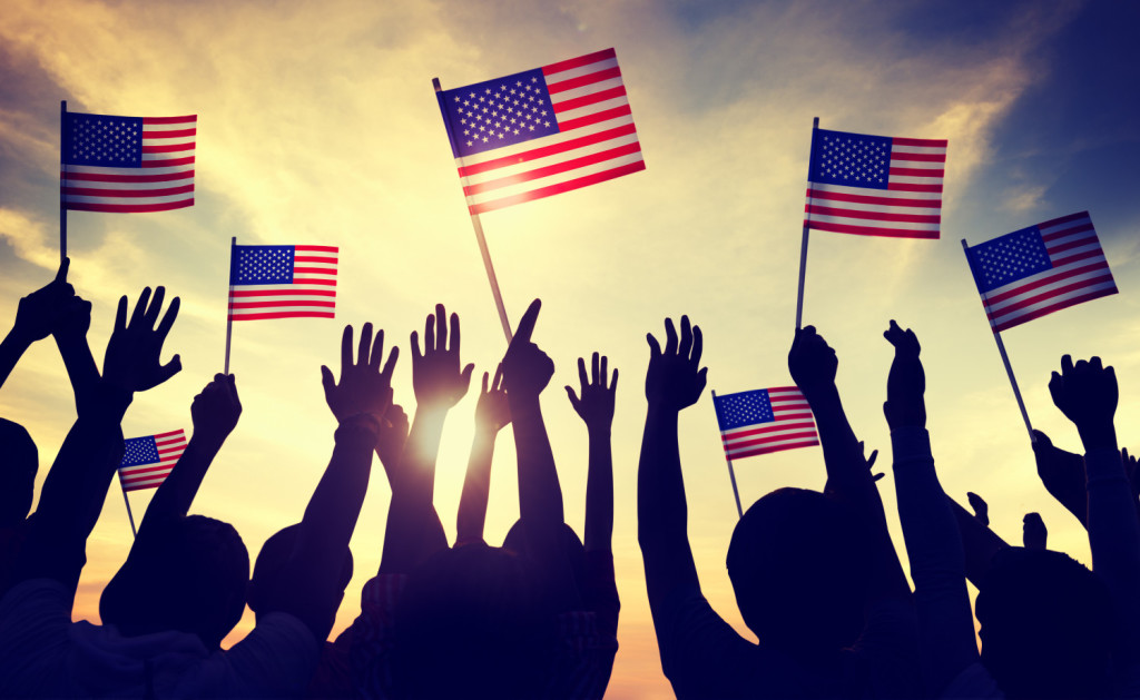 Flag USA July 4 Celebration Indendence Day Concept